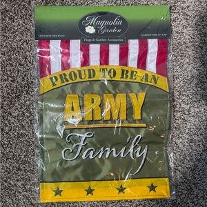 Magnolia Garden “Proud to be an Army Family” Yard Flag - NIB